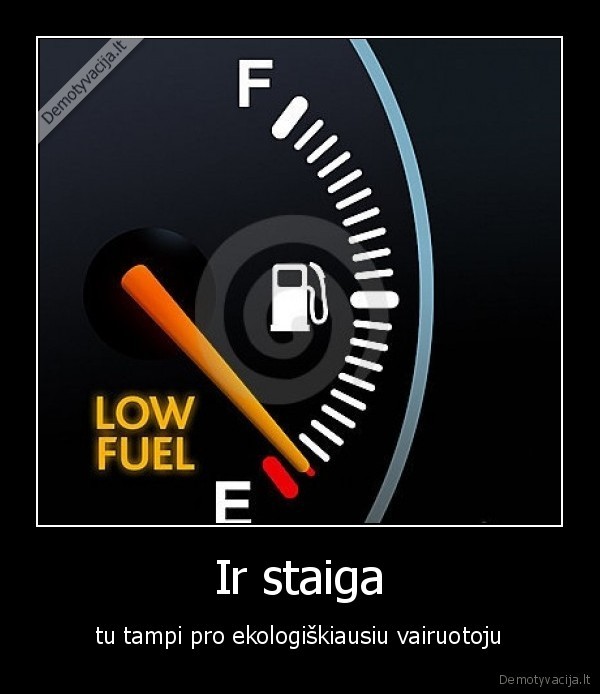 Ir staiga - tu tampi pro ekologiškiausiu vairuotoju. 