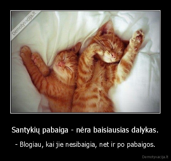 Santykių pabaiga - nėra baisiausias dalykas. - - Blogiau, kai jie nesibaigia, net ir po pabaigos.. 