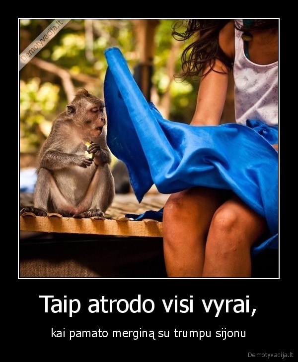 Taip atrodo visi vyrai, - kai pamato merginą su trumpu sijonu. 