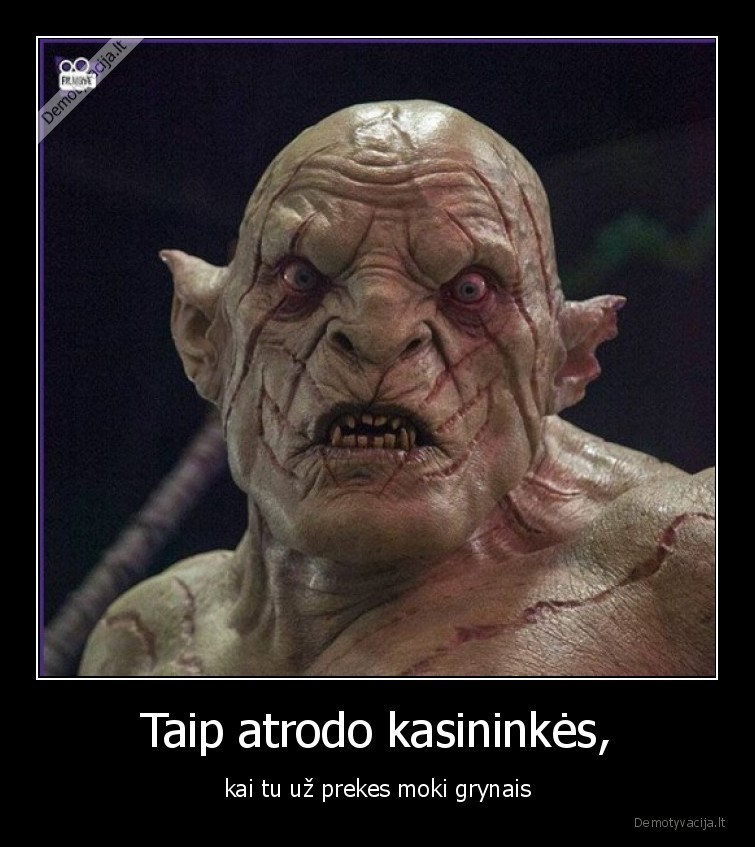 Taip atrodo kasininkės, - kai tu už prekes moki grynais. 