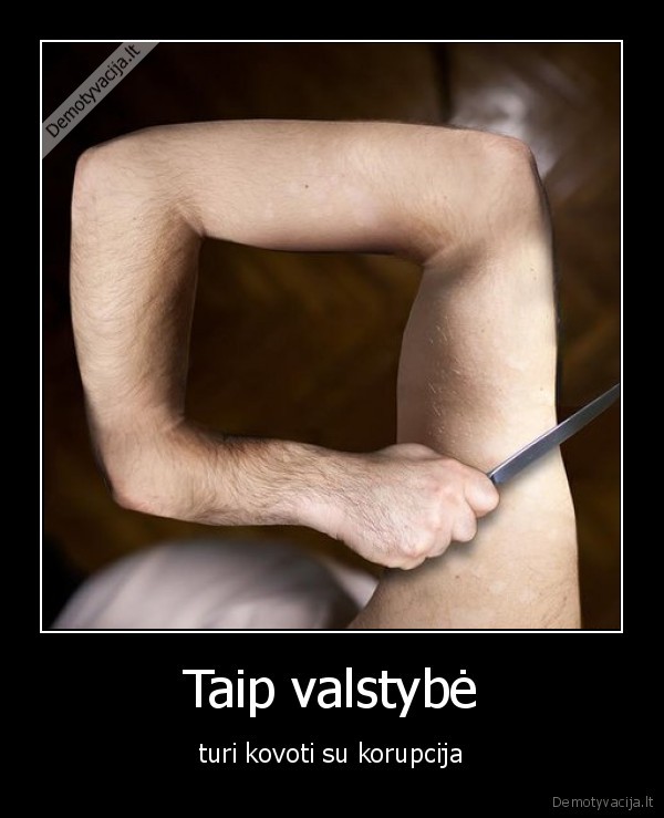 Taip valstybė - turi kovoti su korupcija. 