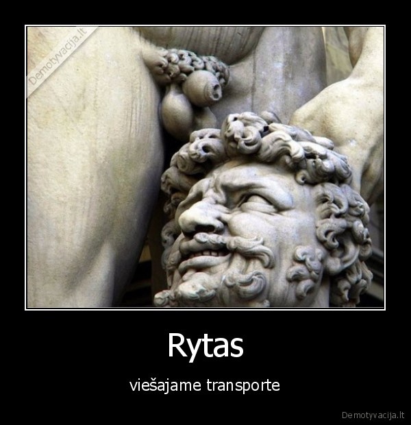 Rytas - viešajame transporte. 