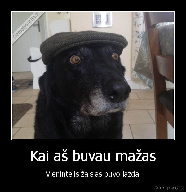 Kai aš buvau mažas - Vienintelis žaislas buvo lazda. 