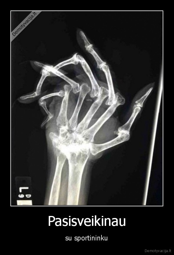 Pasisveikinau - su sportininku. 