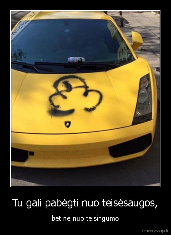 Tu gali pabėgti nuo teisėsaugos, - bet ne nuo teisingumo. 