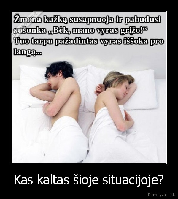 Kas kaltas šioje situacijoje?. 