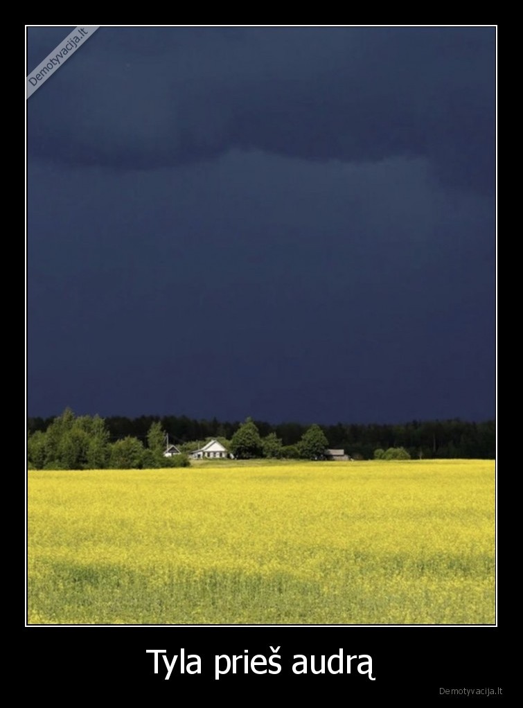 Tyla prieš audrą. 