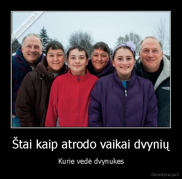 Štai kaip atrodo vaikai dvynių - Kurie vedė dvynukes. 