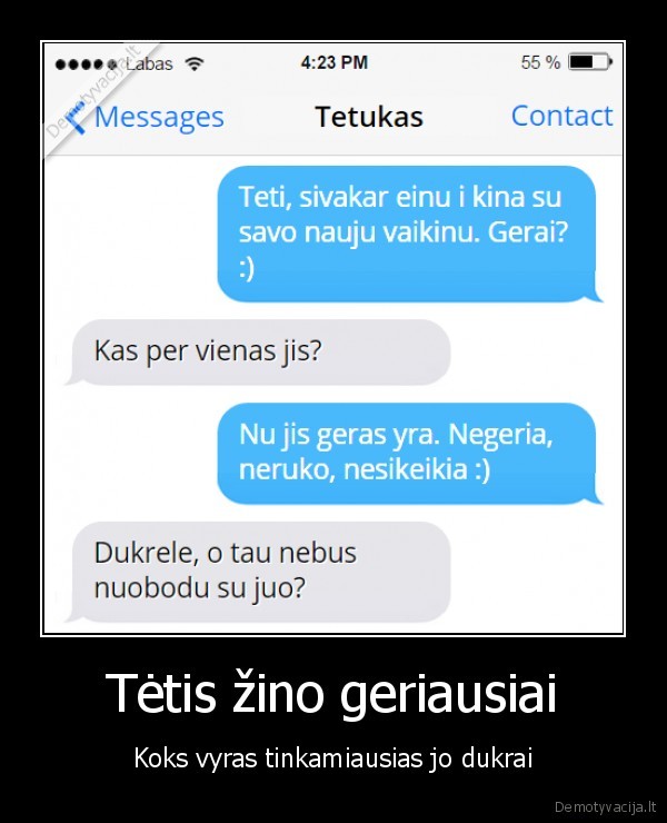 Tėtis žino geriausiai - Koks vyras tinkamiausias jo dukrai. 