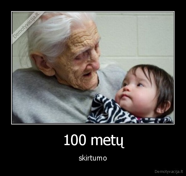 100 metų - skirtumo. 