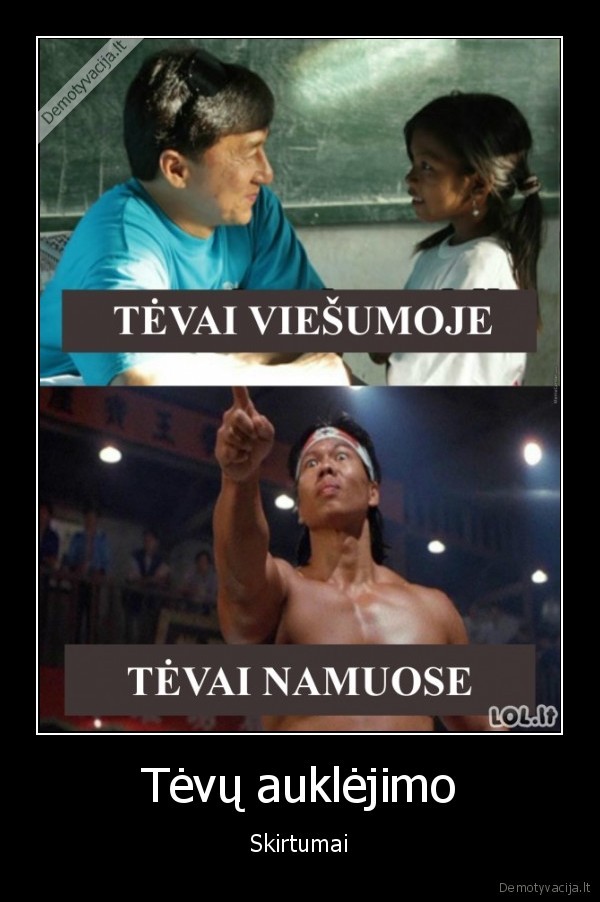 Tėvų auklėjimo - Skirtumai. 