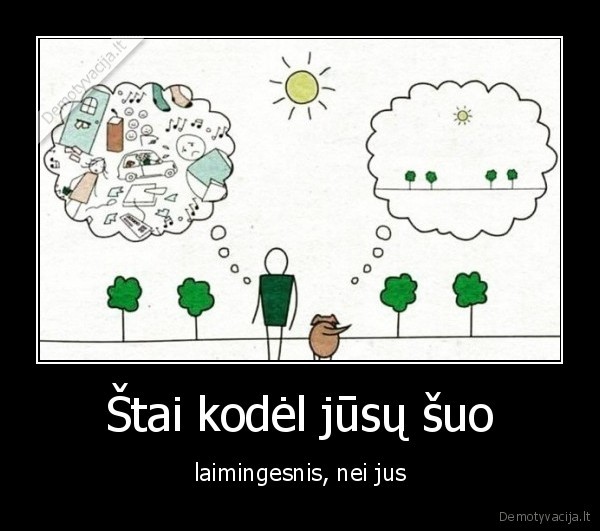 Štai kodėl jūsų šuo - laimingesnis, nei jus. 