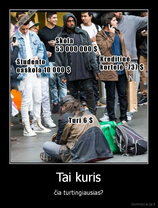 Tai kuris - čia turtingiausias?. 