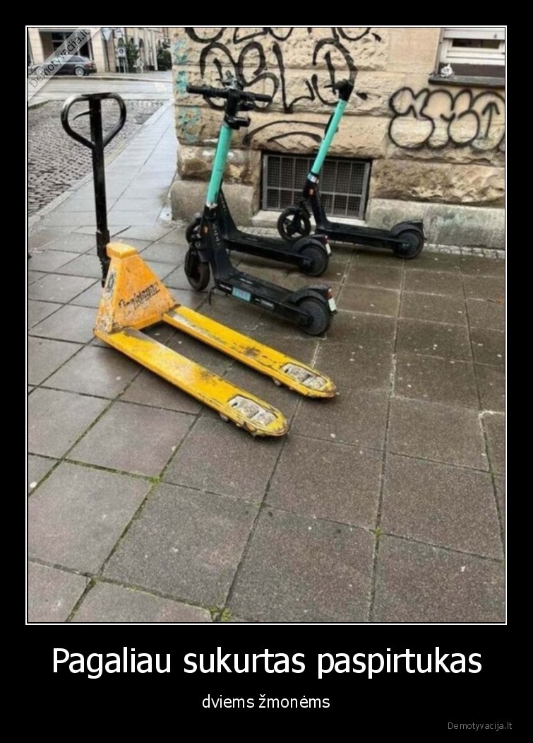 Pagaliau sukurtas paspirtukas - dviems žmonėms. 