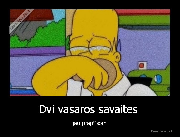 Dvi vasaros savaites  - jau prap*som. 