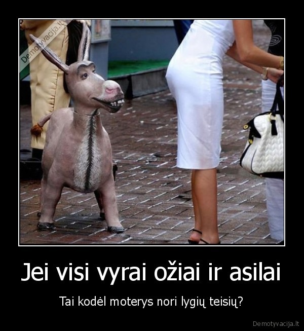 Jei visi vyrai ožiai ir asilai - Tai kodėl moterys nori lygių teisių?. 