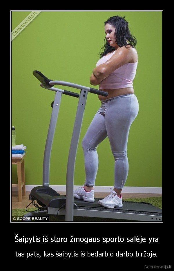 Šaipytis iš storo žmogaus sporto salėje yra - tas pats, kas šaipytis iš bedarbio darbo biržoje.. 