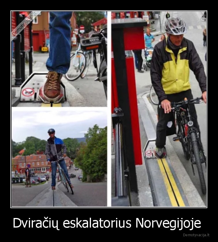 Dviračių eskalatorius Norvegijoje . 
