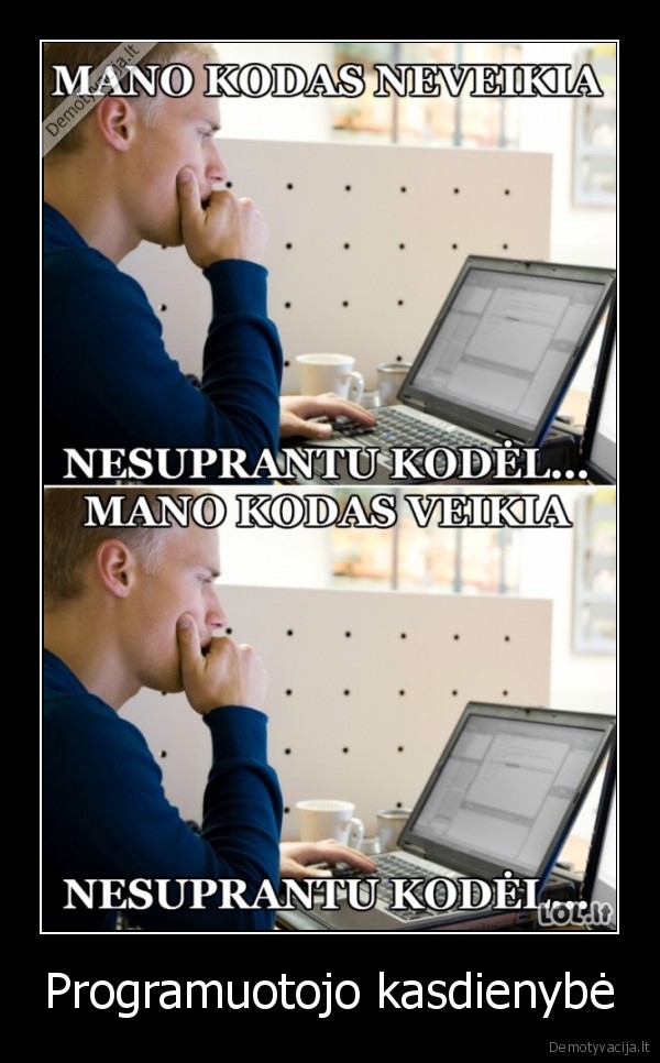 Programuotojo kasdienybė. 
