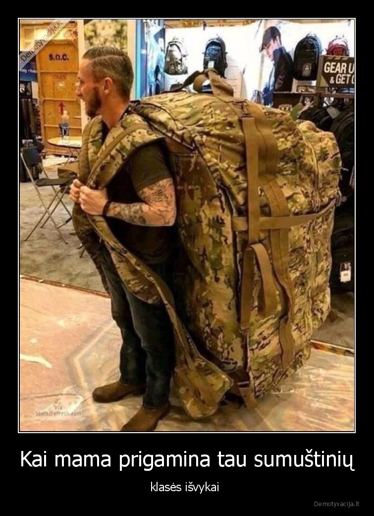 Kai mama prigamina tau sumuštinių - klasės išvykai . 