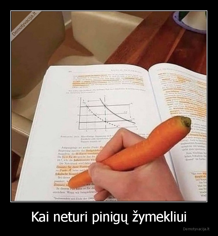 Kai neturi pinigų žymekliui. 