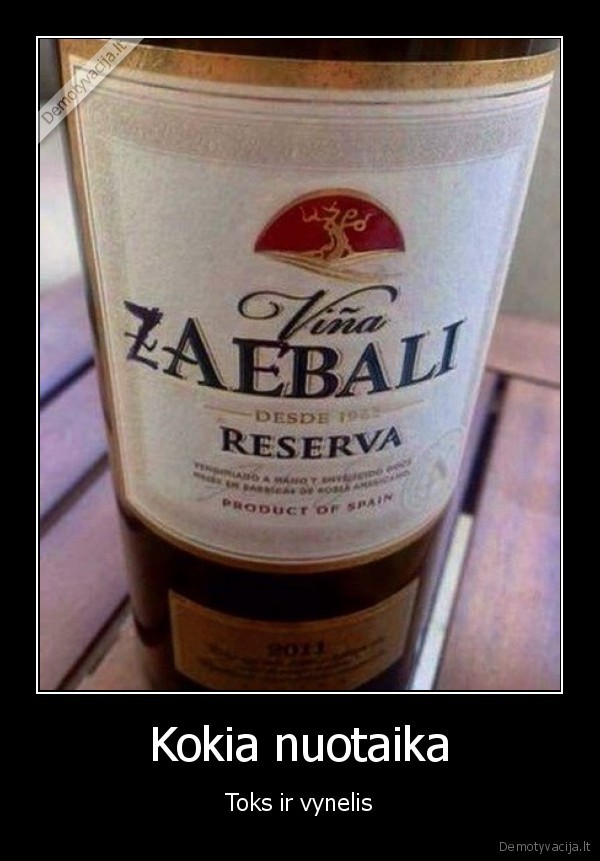 Kokia nuotaika - Toks ir vynelis. 
