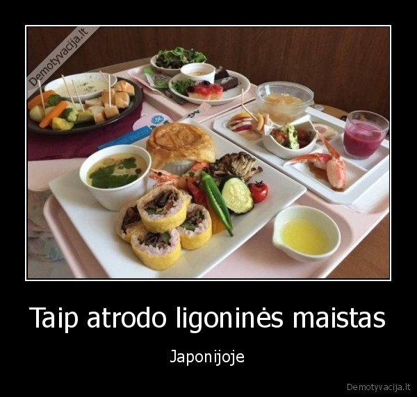 Taip atrodo ligoninės maistas - Japonijoje. 