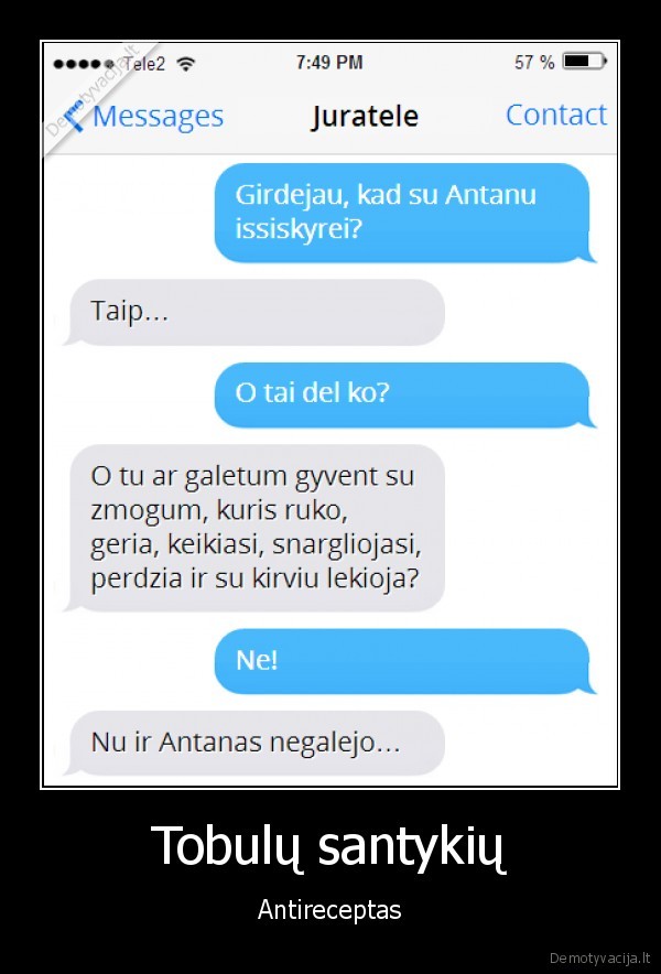 Tobulų santykių - Antireceptas. 