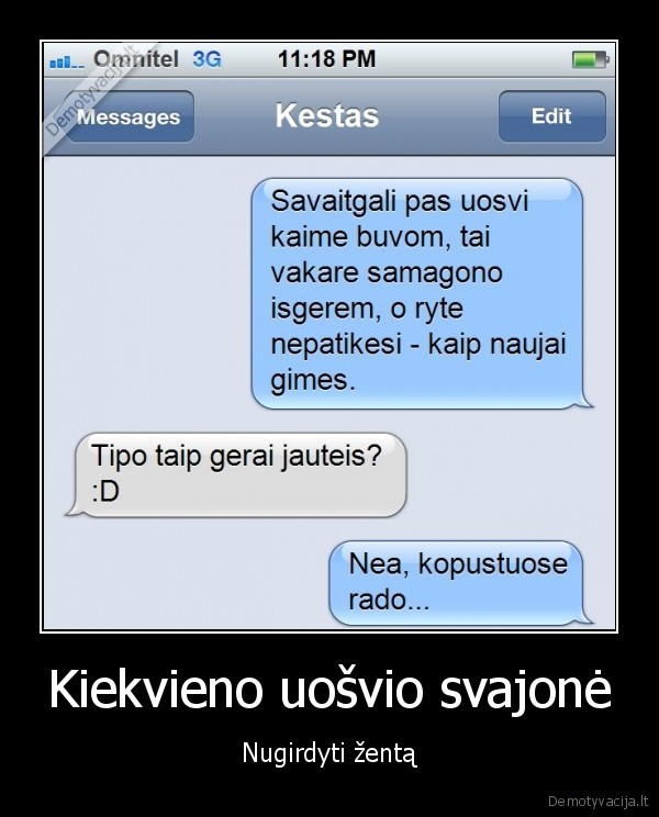 Kiekvieno uošvio svajonė - Nugirdyti žentą. 