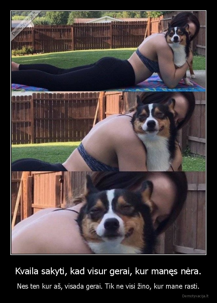 Kvaila sakyti, kad visur gerai, kur manęs nėra. - Nes ten kur aš, visada gerai. Tik ne visi žino, kur mane rasti.. 