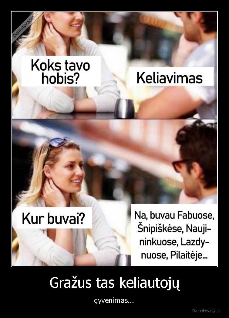 Gražus tas keliautojų - gyvenimas.... 