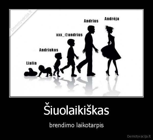 Šiuolaikiškas - brendimo laikotarpis. 