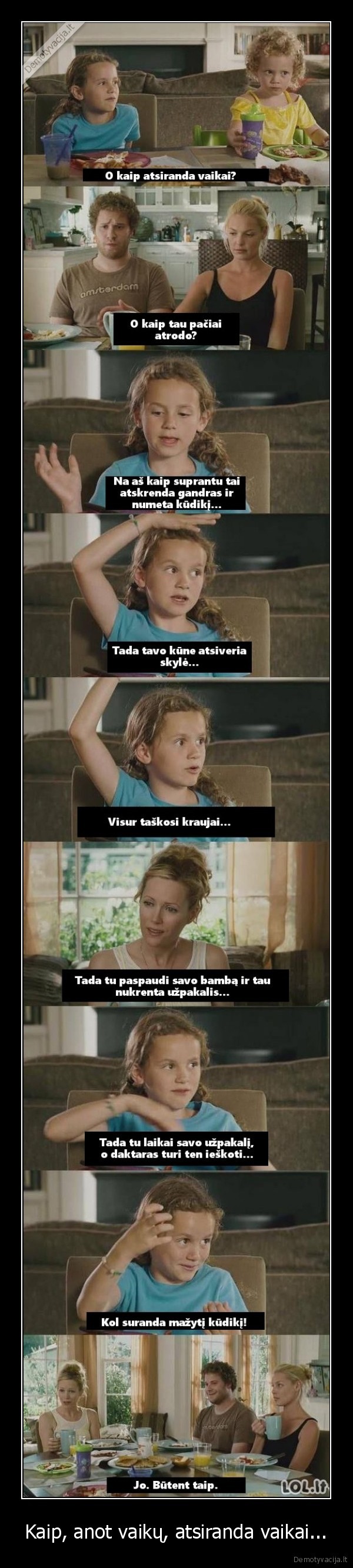 Kaip, anot vaikų, atsiranda vaikai.... 