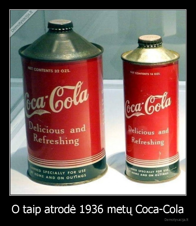 O taip atrodė 1936 metų Coca-Cola. 