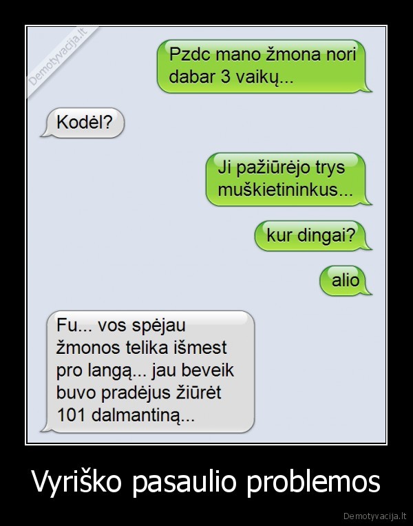 Vyriško pasaulio problemos. 