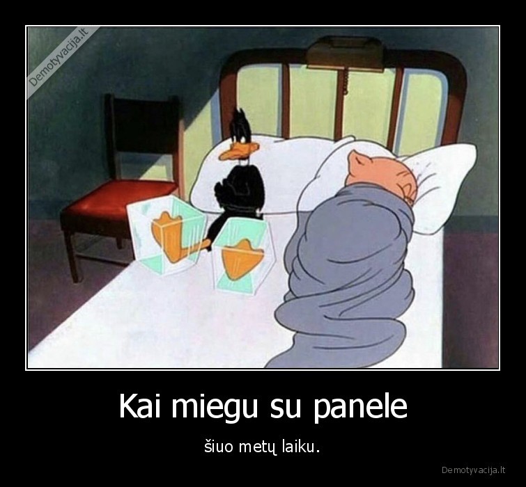 Kai miegu su panele - šiuo metų laiku.. 