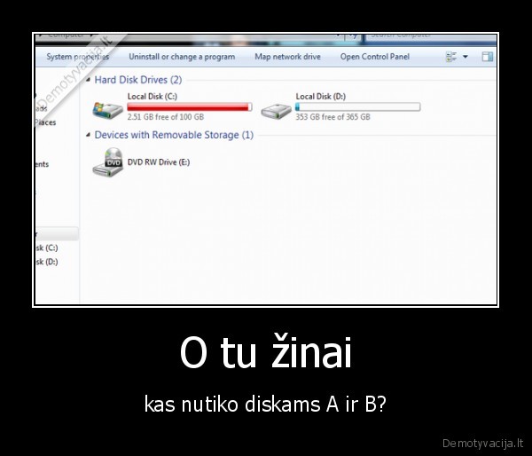 O tu žinai - kas nutiko diskams A ir B?. 