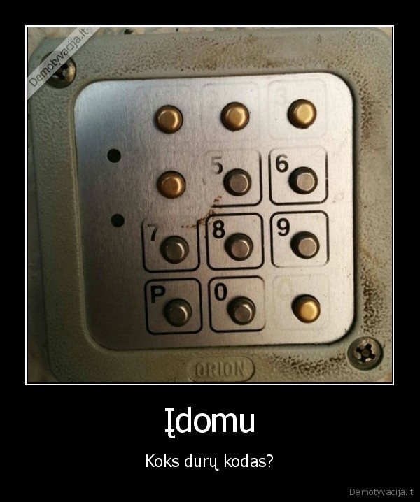 Įdomu - Koks durų kodas?. 