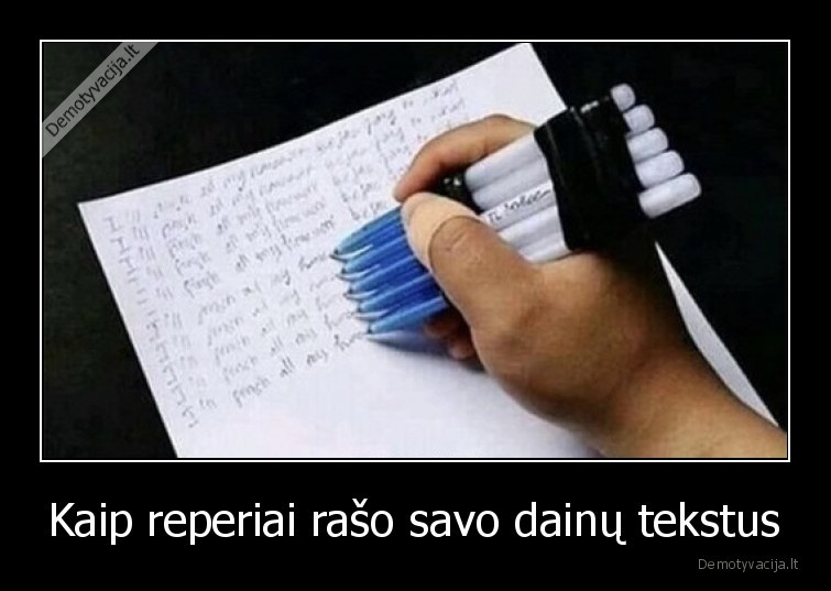 Kaip reperiai rašo savo dainų tekstus. 