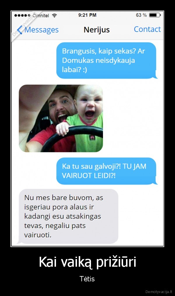 Kai vaiką prižiūri - Tėtis. 