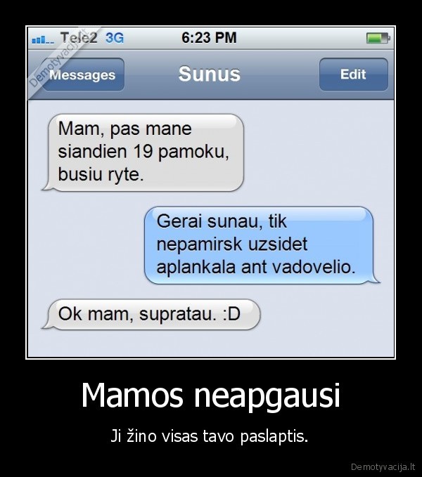 Mamos neapgausi - Ji žino visas tavo paslaptis.. 