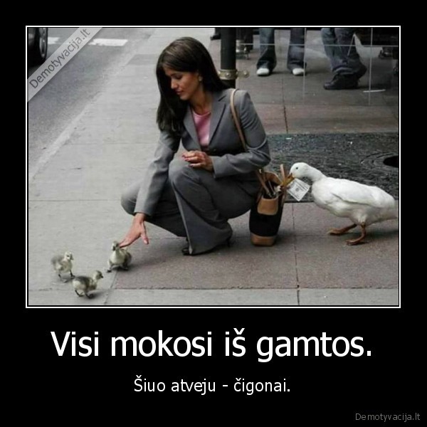 Visi mokosi iš gamtos. - Šiuo atveju - čigonai.. 