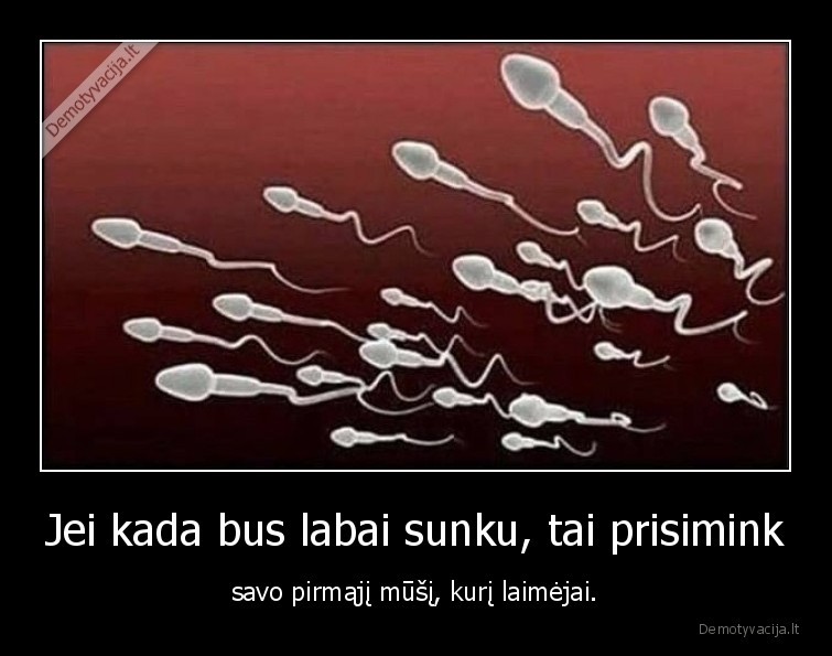 Jei kada bus labai sunku, tai prisimink - savo pirmąjį mūšį, kurį laimėjai.. 