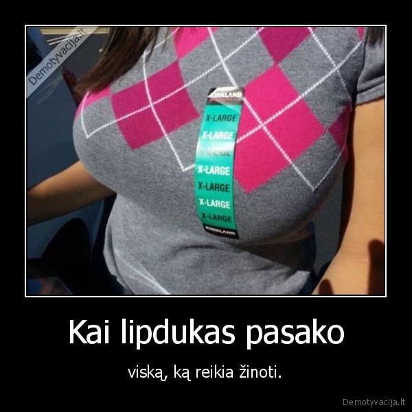 Kai lipdukas pasako - viską, ką reikia žinoti.. 