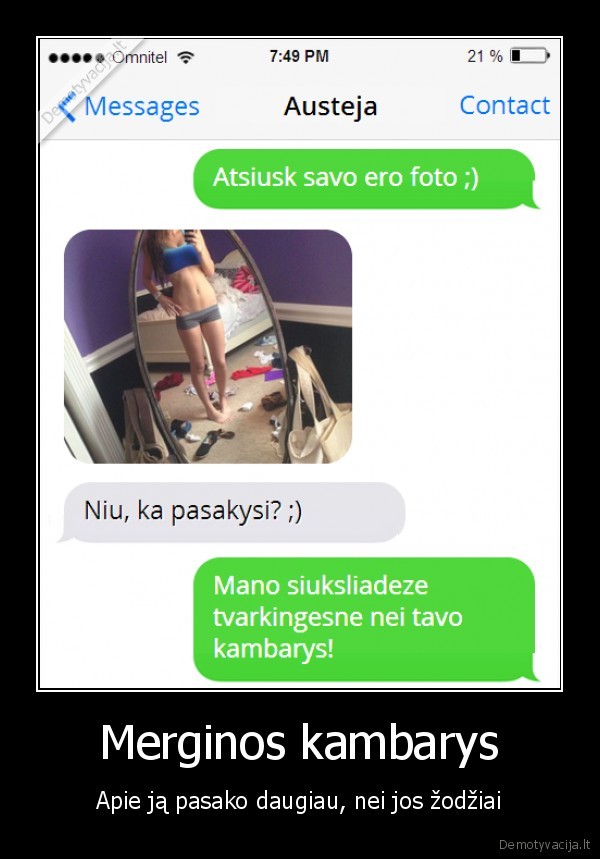 Merginos kambarys - Apie ją pasako daugiau, nei jos žodžiai. 