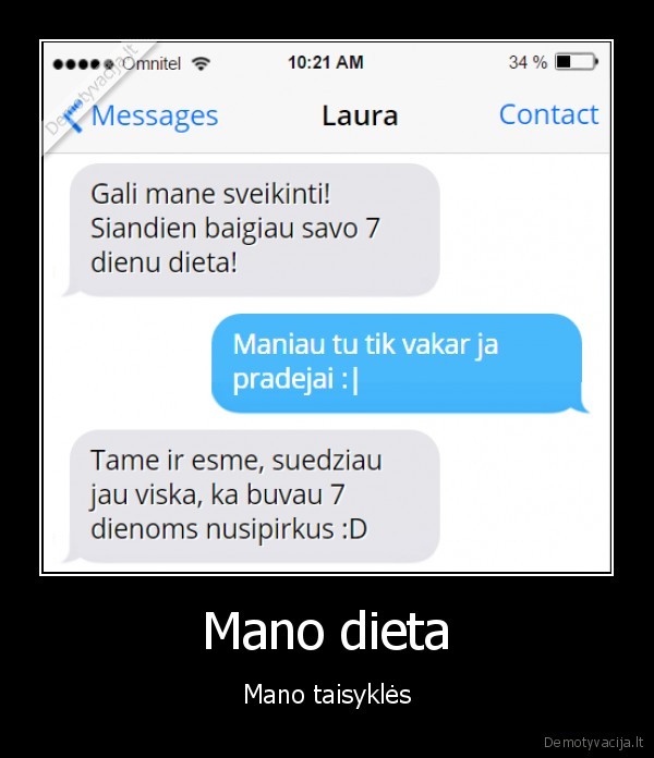 Mano dieta - Mano taisyklės. 