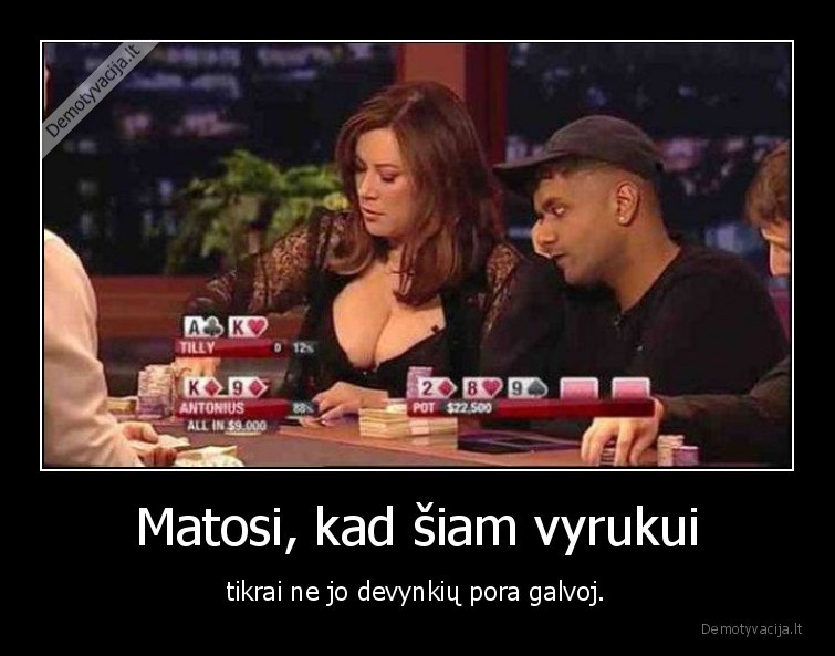Matosi, kad šiam vyrukui - tikrai ne jo devynkių pora galvoj.. 