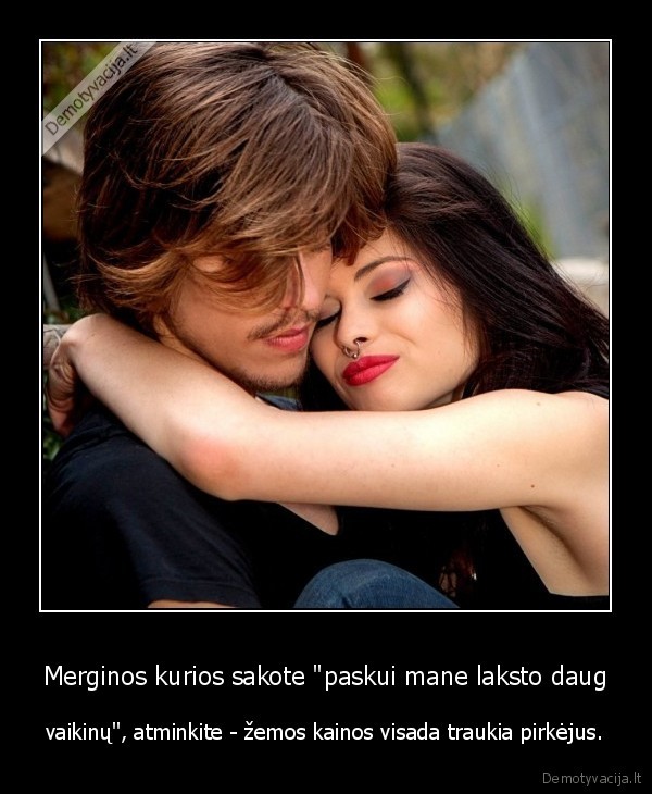 Merginos kurios sakote 