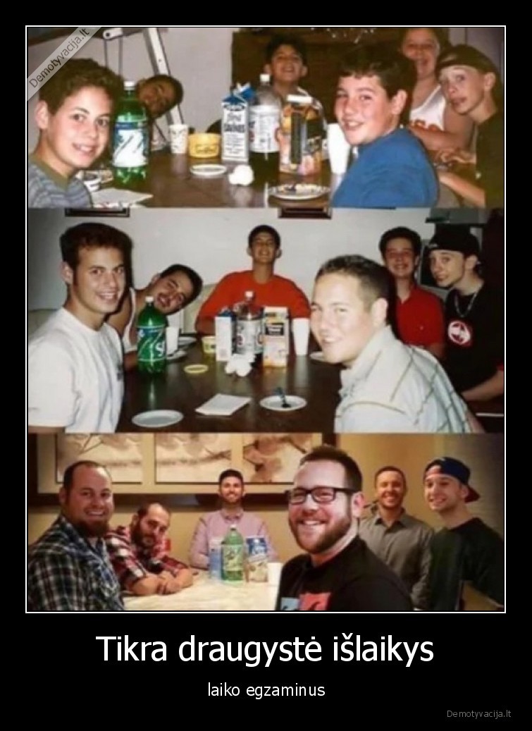 Tikra draugystė išlaikys - laiko egzaminus. 