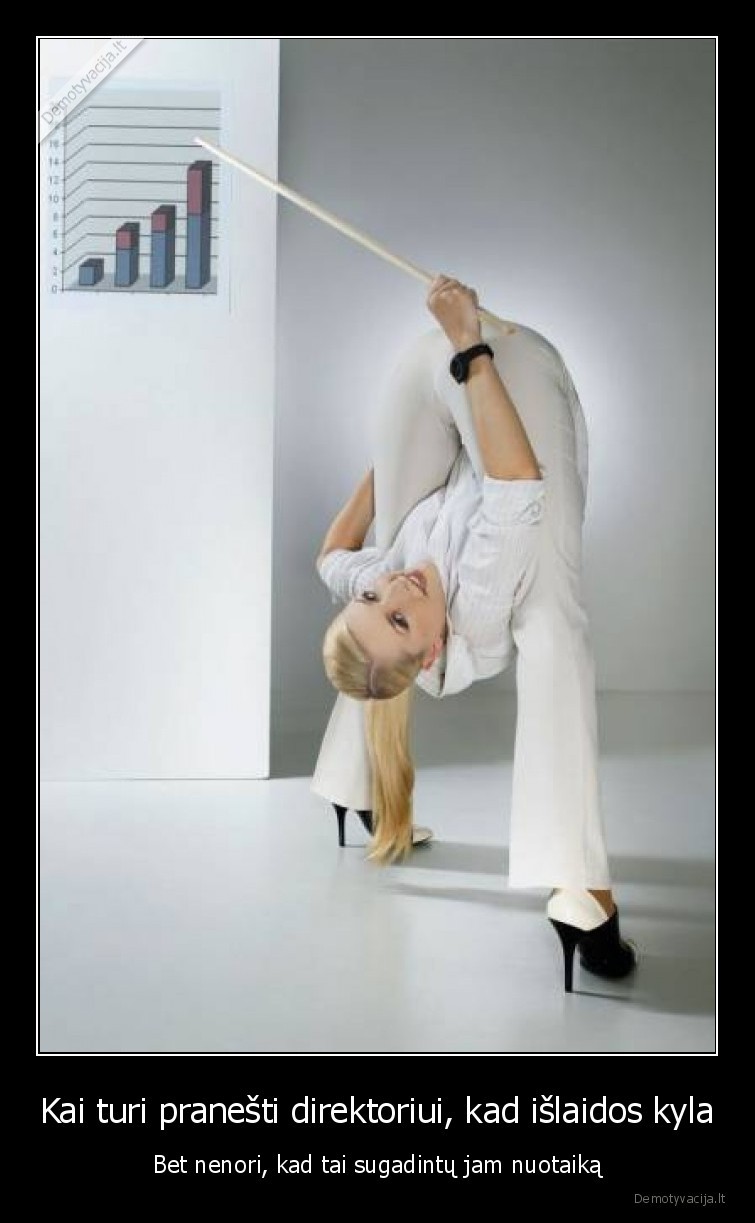 Kai turi pranešti direktoriui, kad išlaidos kyla - Bet nenori, kad tai sugadintų jam nuotaiką. 